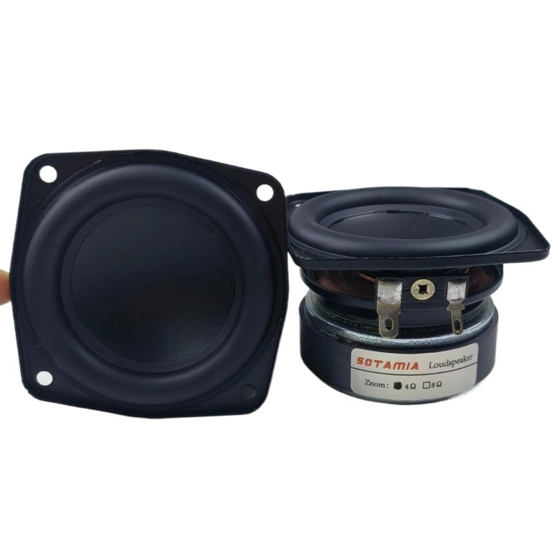 SOTAMIA 2Pcs 3 Inch Subwoofer Speaker 4 Ohm 35W Audio Bass Woofer DIY Hifi Music Bluetooth Speaker Bookshelf Loudspeaker