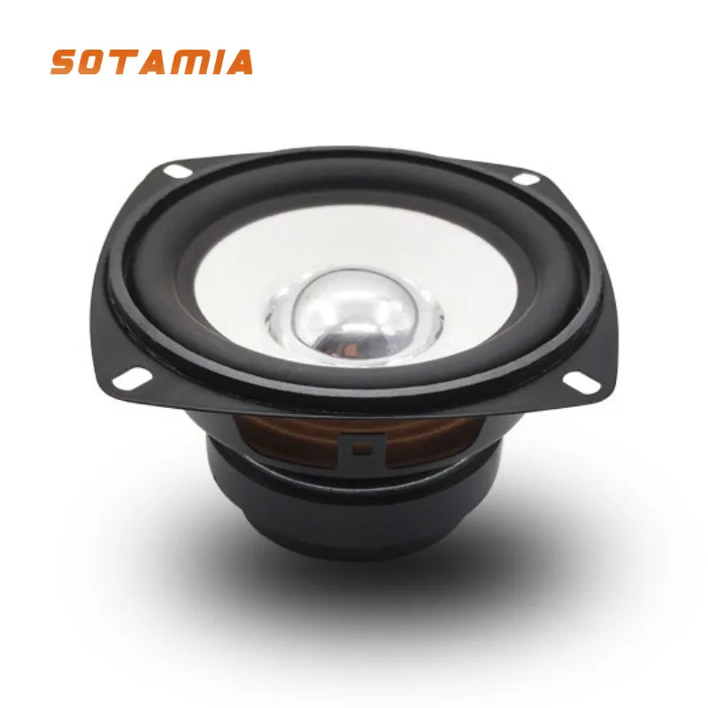 SOTAMIA 2Pcs 4 Inch Full Range Power Speaker Paper Cone 6 Ohm 15W DIY Hifi Music Multimedia Pc Speaker Home Theater Loudspeaker