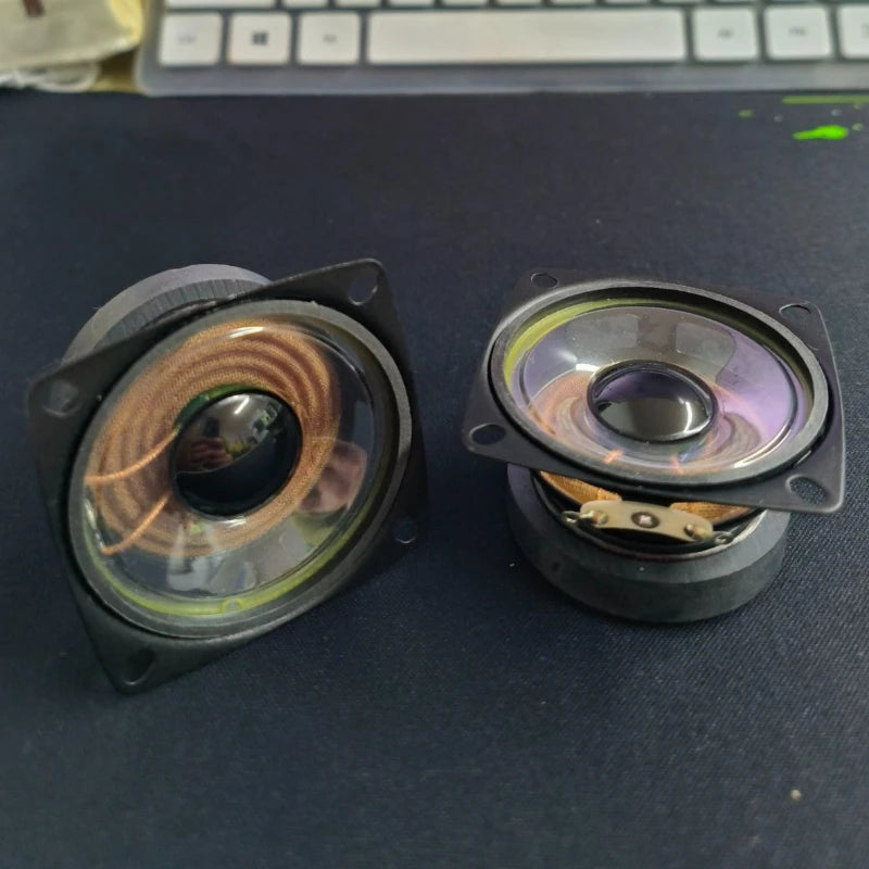 SOTAMIA 2Pcs 2 Inch Square Audio Waterproof Speaker 53mm 4 Ohm 5W Transparent Speaker HIFI Loudspeaker DIY Bluetooth Sound Box