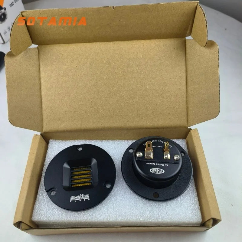 SOTAMIA 2Pcs 68mm Ribbon Tweeter Audio Speaker Aluminum Alloy Pneumatic Tweeter 8 Ohm 15W  Haier Type Air Motion Treble Speaker