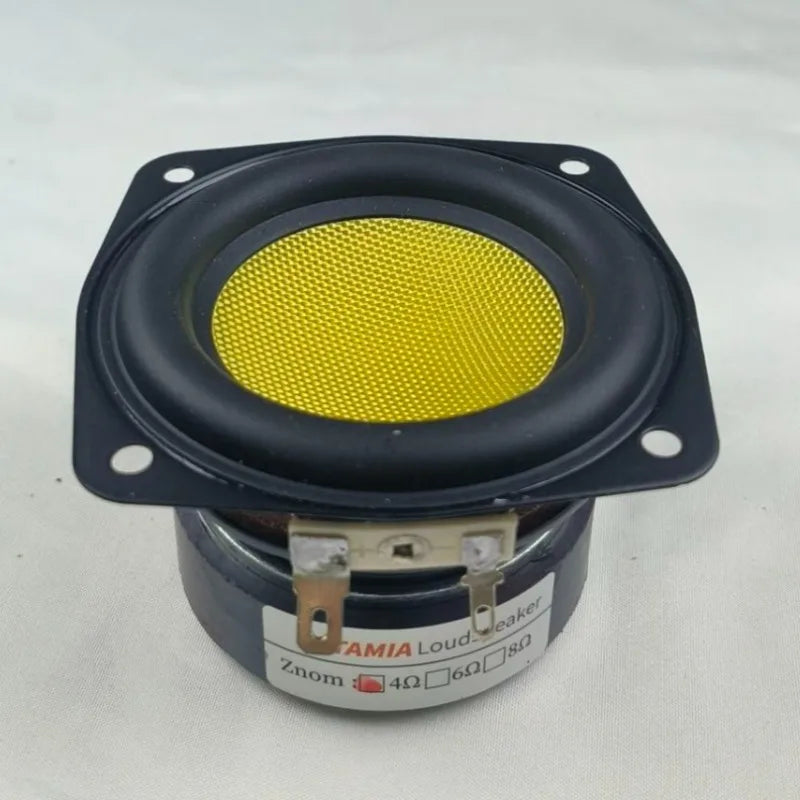 SOTAMIA 1Pcs 3 Inch Subwoofer Speaker 78mm 4 Ohm 20W Yellow Glass Fiber Super Bass Audio Hifi Home Music Sound Speaker
