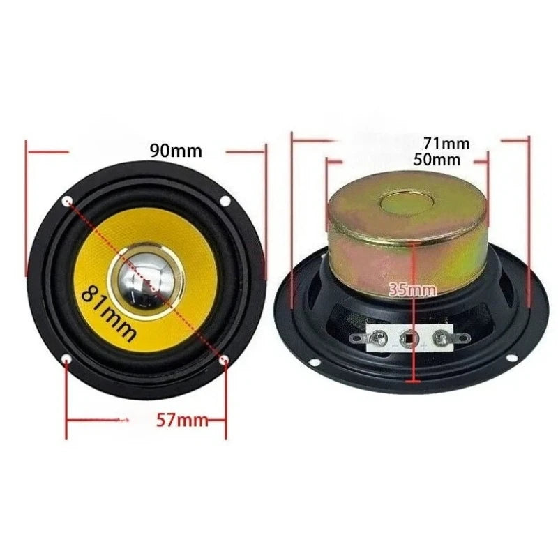 SOTAMIA 2Pcs 3 Inch Full Reange Speaker 90mm 4 Ohm 15W Sound Music Speaker Hifi Stereo Loudspeaker Audio 4R DIY Power Amplifier