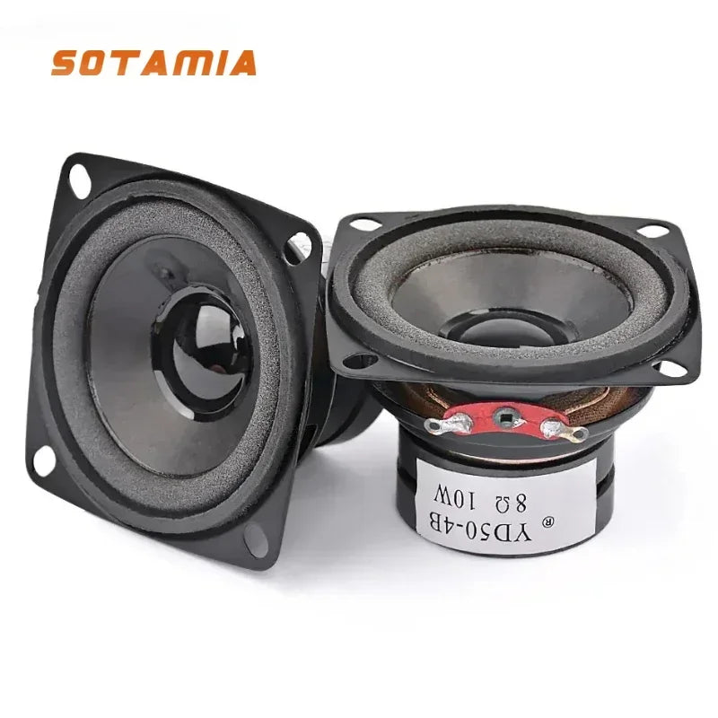 SOTAMIA 2Pcs 2 Inch Audio Speaker 4 8 Ohm 10W Full Range DIY Multimedia Soundbar Home Sound Music Portable Bluetooth Speaker