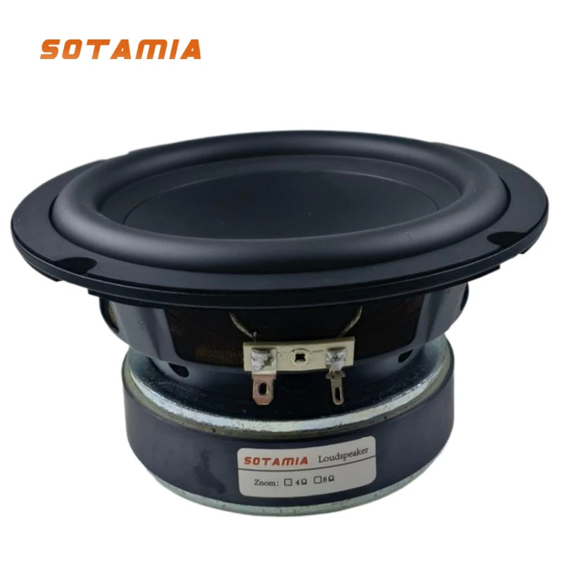 SOTAMIA 1Pcs 6.5 Inch Subwoofer Speaker 2 Ohm 80W Hifi Music Audio Bass Long Stroke Home Theater Loudspeaker Bluetooth Speaker