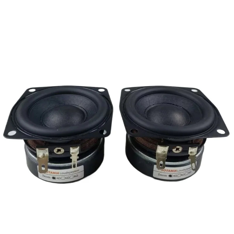 SOTAMIA 2Pcs 2.5 Inch Subwoofer Audio Power Speaker 4 Ohm 15W Hifi Low Frequency Speaker Sound Music Home Theater Loudspeaker