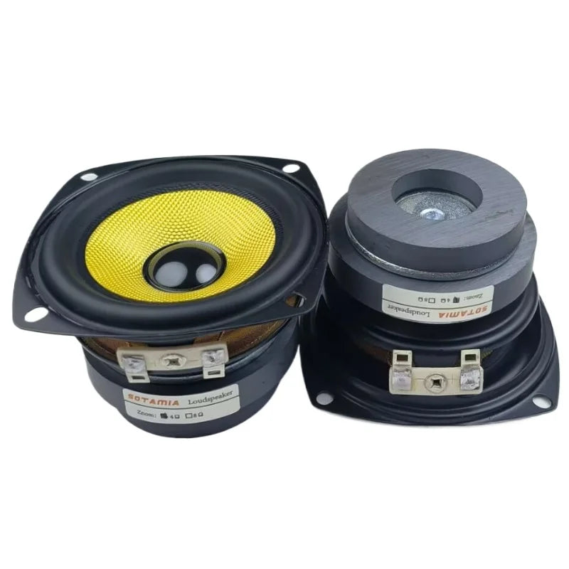 SOTAMIA 2Pcs 3 Inch Waterproof Speaker 4 Ohm 10W DIY Audio Portable Bluetooth Speaker Music Glass Fiber Loudspeaker Bookshelf