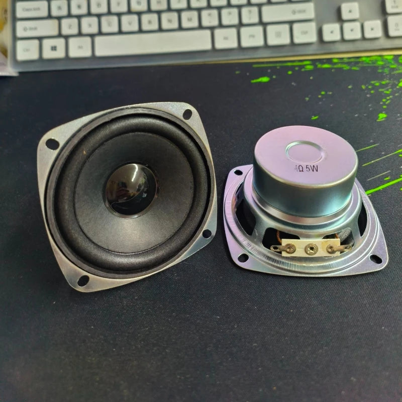SOTAMIA 2Pcs 3 Inch 4 Ohm 5W Full Range Speaker 78mm Silver Anti-magnetic Multimedia Speaker DIY Sound Music Power Loudspeaker