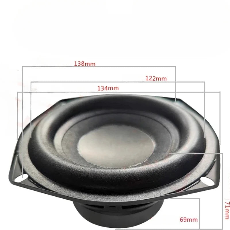 SOTAMIA 1Pcs 5.25 Inch Subwoofer Audio Speaker 4 Ohm 50W Super Bass Home Music Loudspeaker DIY Hifi Bookshelf Bluetooth Speaker