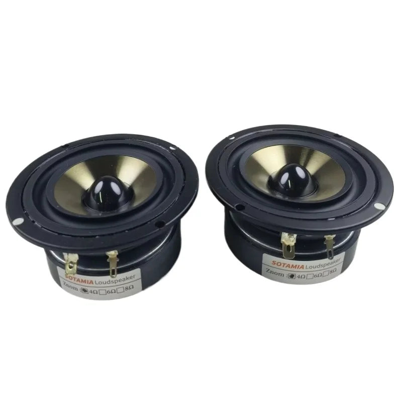 SOTAMIA 2Pcs 3 Inch Full Range Speaker 4 Ohm 20W Bookshelf Audio DIY Home Theater Hifi Music Bluetooth Speaker Live Sound Card