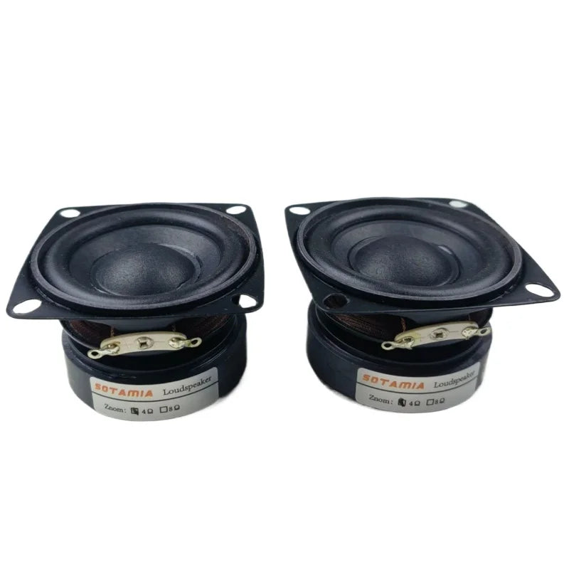 SOTAMIA 2Pcs 2 Inch Full Range Bass Audio Speaker 52mm 4 Ohm 5W Loudspeaker Multimedia Bluetooth Speaker DIY Home Music Soundbar