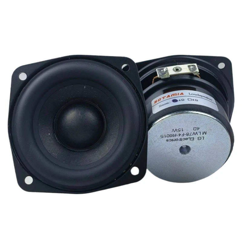 SOTAMIA 2Pcs 3 Inch Subwoofer Speaker 4 Ohm 15W Woofer Audio Hifi Home Music Bass Bluetooth Speaker DIY Home Theater Loudspeaker