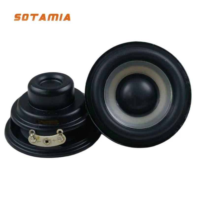 SOTAMIA 2Pcs 2 Inch Full Range Speaker 52mm 4 Ohm 8W Audio Waterproof HIFI Speaker White Basin Altavoz for Bluetooth Speaker
