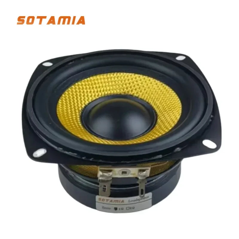 SOTAMIA 1Pcs 4 Inch Woofer Speaker 4 Ohm 15 W DIY Professional Multimedia Home Music Subwoofer Speaker Audio Bass Loudspeaker