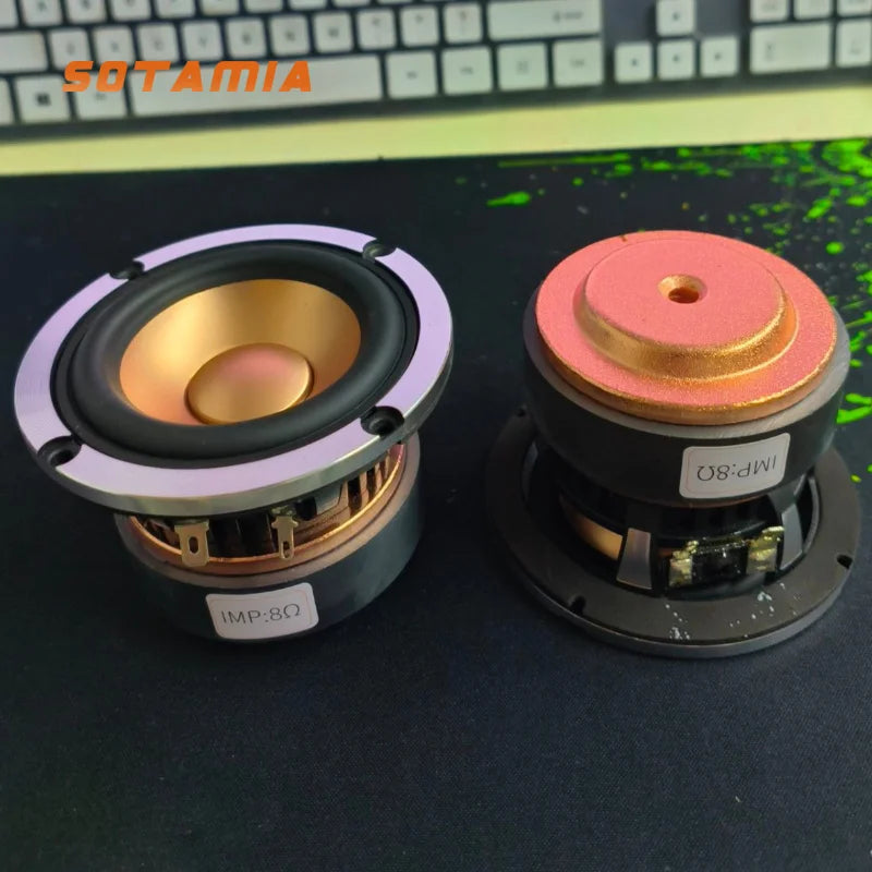 SOTAMIA 2Pcs 3 Inch Full Range Speaker 4 8 Ohm 30-60W Aluminum Basin HIFI Music Audio DIY Home Theater Bluetooth Speaker Driver