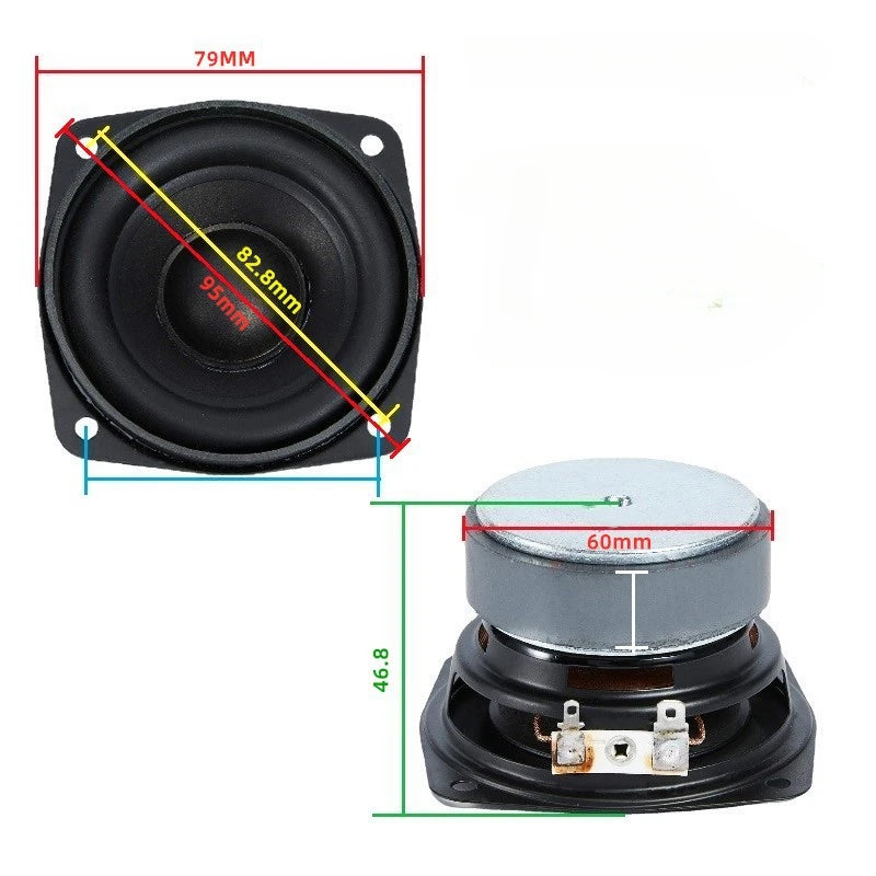 SOTAMIA 1Pcs 3 Inch Subwoofer Speaker Hifi Home Music Audio 4 Ohm 15W Sound Bass Speaker DIY Home Theater Woofer Loudspeaker