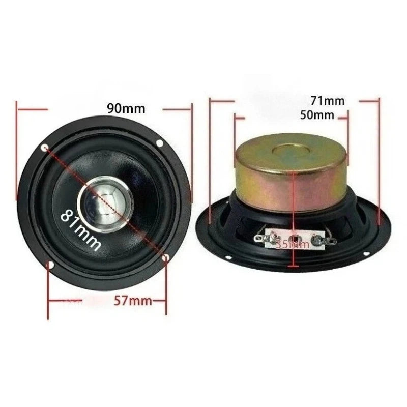 SOTAMIA 2Pcs 3 Inch Full Reange Speaker 90mm 4 Ohm 15W Sound Music Speaker Hifi Stereo Loudspeaker Audio 4R DIY Power Amplifier