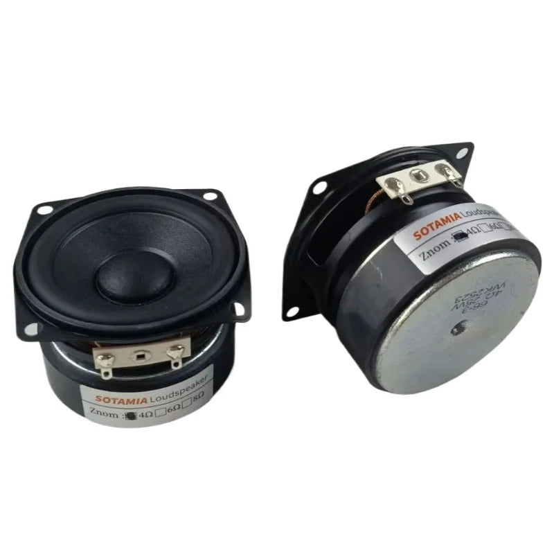 SOTAMIA 2Pcs 2.5 Inch Full Range Speaker 4 Ohm 25W 20 Core Hifi Music Power Loudspeaker DIY Smart Home Audio Bluetooth Speaker