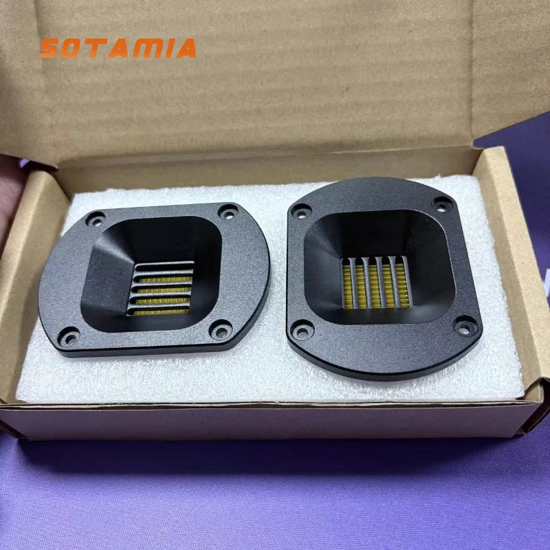 SOTAMIA 2PCS AMT Tweeter Trimmed Aluminum Alloy Pneumatic Treble Speaker Fever Grade Belt Music Speaker Bluetooth Sound Box