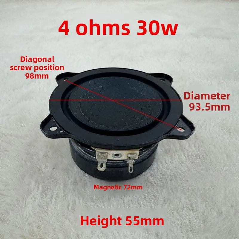 SOTAMIA 2PCS 3.5 Inch Subwoofer Power Speaker 4 Ohm 30W Hifi Music Mid-bass Long Stroke Sound Audio Home Theater Loudspeaker