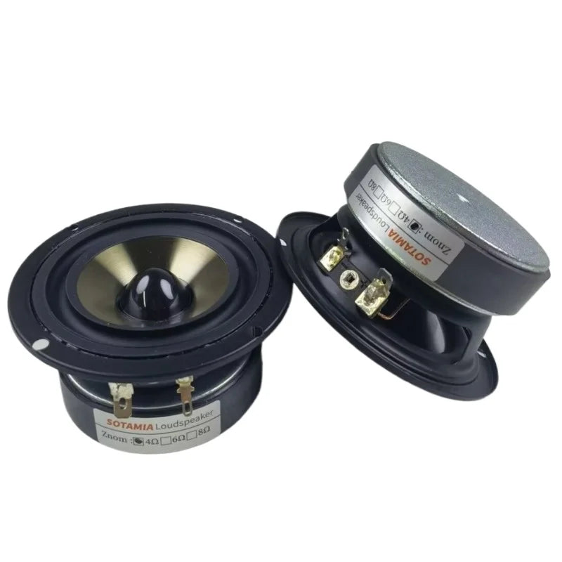 SOTAMIA 2Pcs 3 Inch Full Range Speaker 4 Ohm 20W Bookshelf Audio DIY Home Theater Hifi Music Bluetooth Speaker Live Sound Card