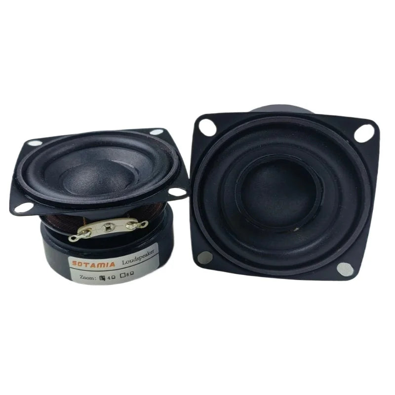 SOTAMIA 2Pcs 2 Inch Full Range Bass Audio Speaker 52mm 4 Ohm 5W Loudspeaker Multimedia Bluetooth Speaker DIY Home Music Soundbar