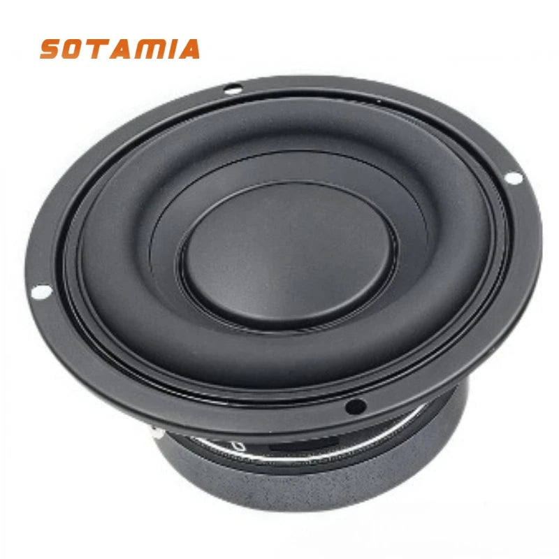 SOTAMIA 1Pcs 4.5 Inch High-fidelity Mid-subwoofer 115mm Round 4 Ohm 25W Bass Speaker Home Theater External Magnetic Speaker