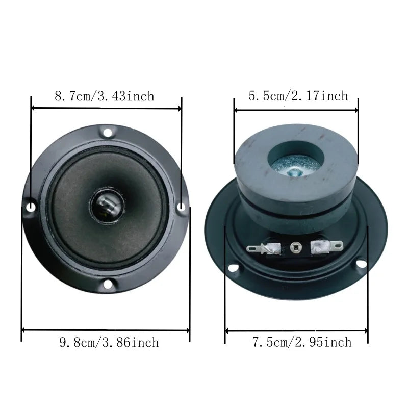 SOTAMIA 2Pcs 4 Inch Tweeter 4 Ohm 30W Audio Speaker HIFI Dual Magnetic KTV Karaoke Treble Speaker Sound Music Power Loudspeaker