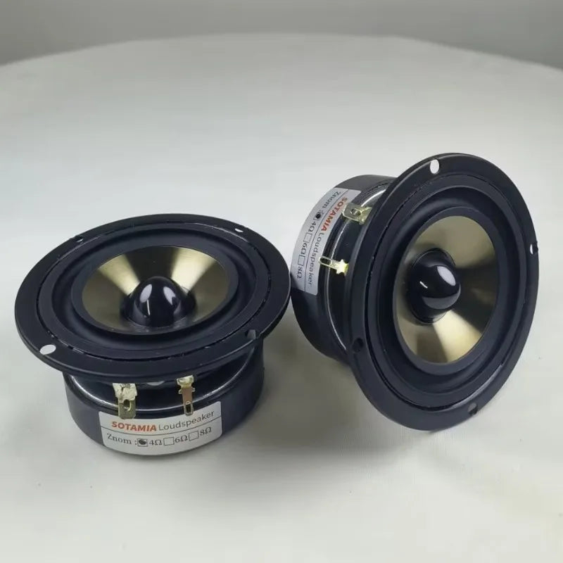 SOTAMIA 2Pcs 3 Inch Full Range Speaker 4 Ohm 20W Bookshelf Audio DIY Home Theater Hifi Music Bluetooth Speaker Live Sound Card