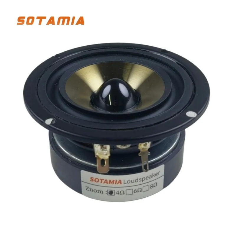 SOTAMIA 1Pcs 3 Inch Full Range Power Speaker 4 Ohm 20W Bookshelf Audio DIY Hifi Music Portable Bluetooth Computer Speaker
