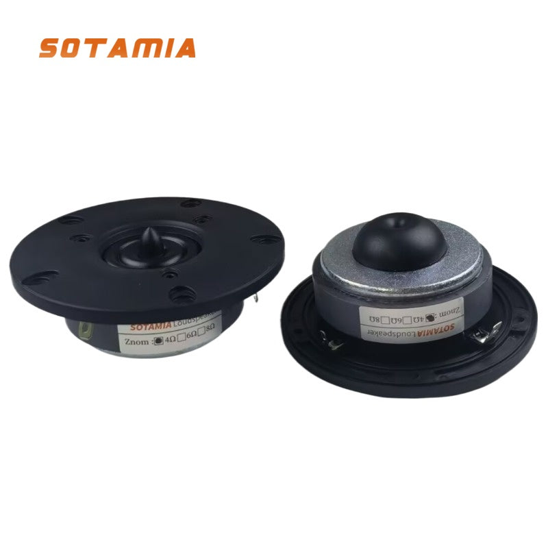 SOTAMIA 2Pcs 4 Inch HIFI Tweeter Power Speaker 4 Ohm 50W Silk Film High Frequency Treble Audio DIY Bookshelf Bluetooth Speaker